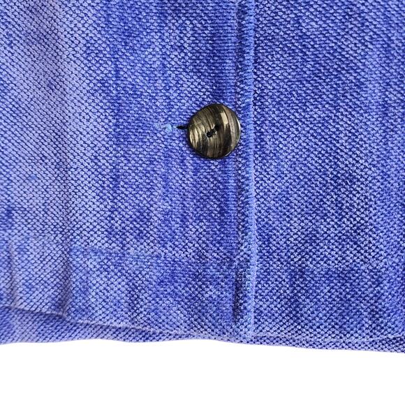 Chicos Women Vintage Button Down Shirt Size Small Purple Blue Soft Chunky Button - Picture 4 of 9